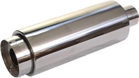 img 3 attached to 🔊 Netami 63-0217 Universal Muffler Round 4" Tip with Silencer - Enhance Exhaust Performance!