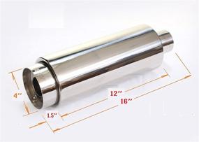 img 2 attached to 🔊 Netami 63-0217 Universal Muffler Round 4" Tip with Silencer - Enhance Exhaust Performance!