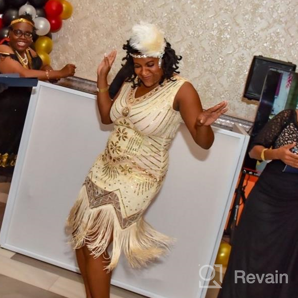 img 1 attached to Step Into The Roaring 20S With Metme Women'S V-Neck Beaded Fringed Flapper Dress - Perfect For Prom! review by Alisha Powell