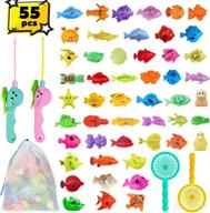 boopel magnetic fishing toys: interactive water pool games for kids, bath tub game set with 50 fish, 2 fishing rods, and 2 nets - perfect pool fishing game for boys and girls age 3-8 logo