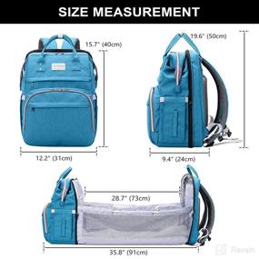 img 3 attached to 🎒 Stylish Blue Diaper Bag Backpack - SNDMOR Baby Bag with Changing Station, Large Capacity & Waterproof