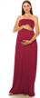 beachcoco women’s maternity maxi dress – strapless tube top comfortable long one piece baby shower pregnancy photography logo