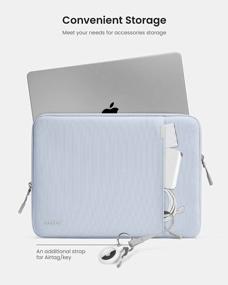 img 1 attached to Water-Resistant Laptop Case With Accessory Pocket - 360° Protective Sleeve For 13-Inch MacBook Pro And MacBook Air M1/M2, A2681/A2337/A2686/A2338, 2016-2022 Models - By Tomtoc