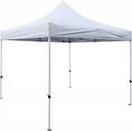 stay dry and covered: gigatent 10' x 10' pop up canopy - waterproof and fire retardant with adjustable height and powder coated steel frame logo