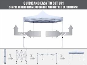img 2 attached to Stay Dry And Covered: GigaTent 10' X 10' Pop Up Canopy - Waterproof And Fire Retardant With Adjustable Height And Powder Coated Steel Frame