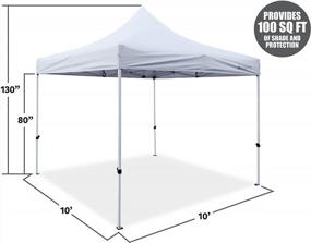 img 3 attached to Stay Dry And Covered: GigaTent 10' X 10' Pop Up Canopy - Waterproof And Fire Retardant With Adjustable Height And Powder Coated Steel Frame