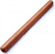 aisoso wood rolling pin: extra long thickened dough roller for baking, multipurpose wooden kitchen tool (17.7 x 1.38 inches, natural) логотип