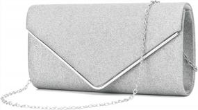 img 4 attached to Sparkle And Shine At Any Occasion With ZIUMUDY Women'S Glitter Envelope Clutches Evening Bags