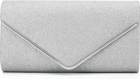 img 3 attached to Sparkle And Shine At Any Occasion With ZIUMUDY Women'S Glitter Envelope Clutches Evening Bags