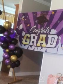 img 6 attached to Purple Extra-Large Graduation Party Banner 78.8"X40.3" For 2021 & 2022 Graduation Celebrations - Perfect Booth Backdrop, Photo Prop & Decorations - Indoor/Outdoor Use At Home Or School