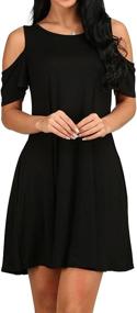 img 2 attached to Womens Casual Cotton Simple T Shirt Women's Clothing : Dresses