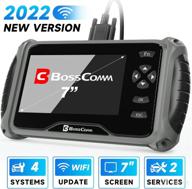 🚗 bosscomm if-740 obd2 scanner diagnostic tool for car diagnostics abs/srs/transmission/check engine, with oil light reset/throttle match, 7in display, lifetime free wifi updates логотип