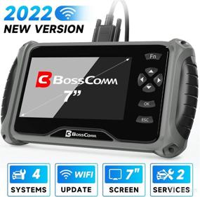 img 4 attached to 🚗 BOSSCOMM IF-740 OBD2 Scanner Diagnostic Tool for Car Diagnostics ABS/SRS/Transmission/Check Engine, with Oil Light Reset/Throttle Match, 7in Display, Lifetime Free WiFi Updates