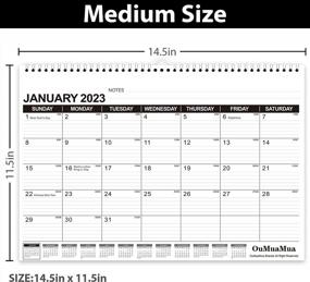 img 2 attached to 2023-2024 Monthly Wall Calendar: 14.5 X 11 Inches With Twin-Wire Binding, Thick Paper And Ruled Blocks For School, Home And Office Organizing