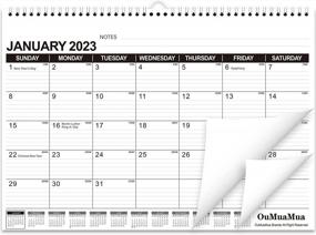 img 4 attached to 2023-2024 Monthly Wall Calendar: 14.5 X 11 Inches With Twin-Wire Binding, Thick Paper And Ruled Blocks For School, Home And Office Organizing