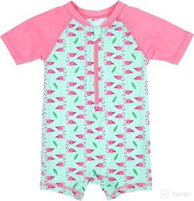 img 4 attached to Leveret Girls Piece Rashguard Months Apparel & Accessories Baby Boys good for Clothing