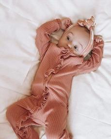 img 3 attached to Newborn Baby Unisex Footie Romper One Piece Jumpsuit Sleeper Infant Clothes
