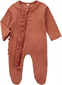 img 4 attached to Newborn Baby Unisex Footie Romper One Piece Jumpsuit Sleeper Infant Clothes