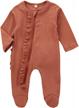 newborn baby unisex footie romper one piece jumpsuit sleeper infant clothes logo