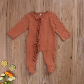 img 2 attached to Newborn Baby Unisex Footie Romper One Piece Jumpsuit Sleeper Infant Clothes