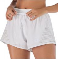 women's workout shorts with pockets - anna-kaci gym athletic running shorts logo