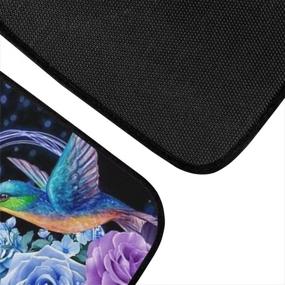 img 2 attached to 🚗 Bird Flower Printing Car Floor Mat: Universal Fit, Stains Resistance, Easy to Clean - Perfect for SUVs, Vans, and Trucks!