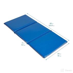 img 3 attached to Optimized ECR4Kids Everyday 3-Fold Daycare Rest Mat in Blue and Grey (2-Inch Thickness)