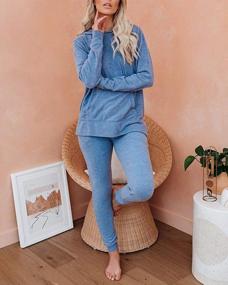 img 3 attached to 2 Piece Women'S Lounge Set- Long Sleeve Hoodie And Drawstring Sweatpants Perfect For Jogging And Relaxation