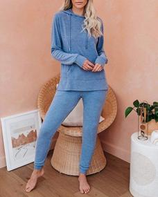 img 1 attached to 2 Piece Women'S Lounge Set- Long Sleeve Hoodie And Drawstring Sweatpants Perfect For Jogging And Relaxation