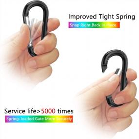 img 2 attached to Secure Your Gear With Sprookber 3 Aluminum Carabiner D Rings - Set Of 10