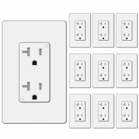 img 4 attached to 10-Pack BESTTEN Tamper-Resistant 20Amp Outlet With Screwless Wallplate, UL Listed, White - Enhance Home Safety And Convenience