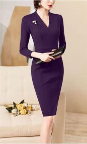 img 2 attached to 👗 Timeless and Sophisticated Vintage Business Bodycon Dresses for Women