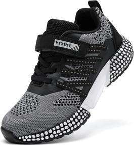 img 4 attached to Breathable And Anti-Slip Athletic Shoes For Boys - VITIKE Kids Sneakers