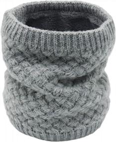 img 4 attached to 🧣 Aiphamy Winter Fleece Knitted Scarf Warmer: Must-Have Men's Accessory