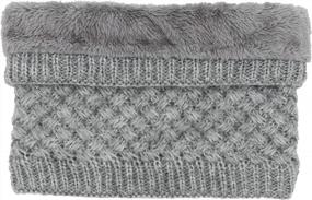 img 2 attached to 🧣 Aiphamy Winter Fleece Knitted Scarf Warmer: Must-Have Men's Accessory