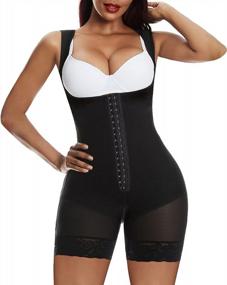 img 4 attached to SHAPERX Women'S Colombian Fajas Body Shaper With Tummy Control, Butt Lifting And Thigh Slimming Shorts