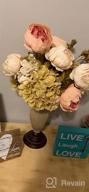 img 1 attached to Vintage Artificial Peony Bouquet - Luyue New Green Silk Flowers review by Nicole Soto