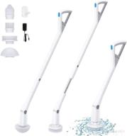 🧼 electric spin scrubber with adjustable extension handle - goodpapa shower scrubber for bathroom, tub, tile, and floor - includes 4 replaceable brush heads and 2 speed settings logo