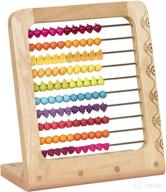 🍎 two-ty fruity! wooden abacus toy: a classic math game for early childhood education & development with 100 fruit beads - b. toys by battat b. toys logo