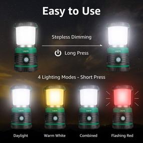 img 1 attached to Camping Lantern With 1500LM LED, 4 Light Modes, Waterproof, Battery Powered, Ideal For Hurricane, Emergency, Survival Kit, Outages, Fishing, Hiking - Lepro Lantern