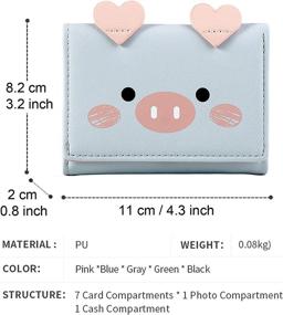 img 2 attached to Pattern Tri Fold Leather Cartoon Trifold Women's Handbags & Wallets ~ Wallets
