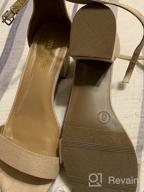 img 1 attached to Memory Foam Cushioned Women'S Alba One Band Mid Block Heel Sandal review by Ben Swett