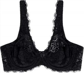 img 2 attached to Stretch Lace Underwire Bras Set Of 2 - No Padding For Comfortable Support