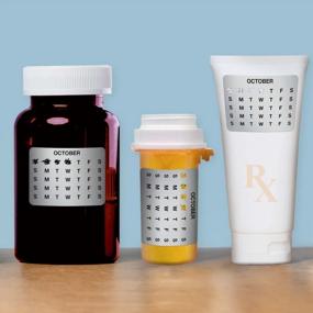 img 1 attached to Наклейки с напоминанием о лекарствах - наклейки для отслеживания таблеток с 60 месяцами отслеживания / еженедельные этикетки для бутылок с лекарствами 1,5 "X 2" / Сделано в США