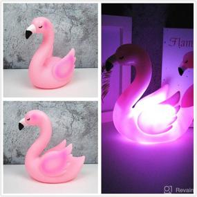 img 3 attached to 🦩 Magical Flamingo LED Night Light: Whimsical Decor for Baby Nursery, Bedroom, Party - Battery Operated Pink Flamingo Design