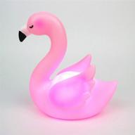 🦩 magical flamingo led night light: whimsical decor for baby nursery, bedroom, party - battery operated pink flamingo design логотип