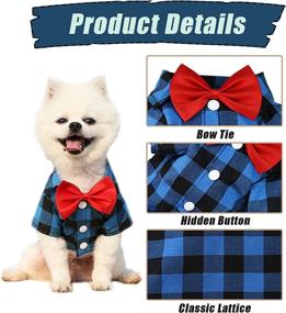 img 2 attached to ABRRLO Dog Shirts: Stylish Plaid Pet Clothes for Small to Medium Dogs - Perfect for Weddings and Fancy Occasions!