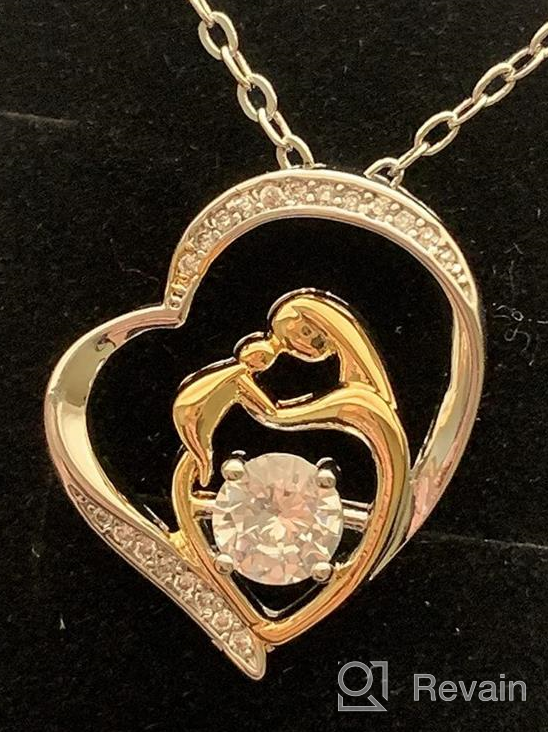 img 1 attached to 💝 XIANNVXI Mom Birthday Gifts Necklace from Daughter Son Love Heart CZ Silver Necklaces Mothers Day Jewelry for Women review by Jay Elmo