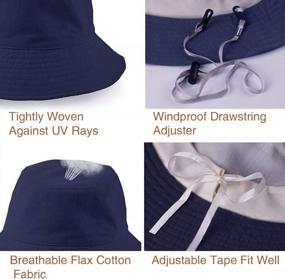 img 2 attached to Bucket Hats For Women Sun Beach Hat Teens Girls Wide Brim Summer Fisherman'S Caps UPF 50+