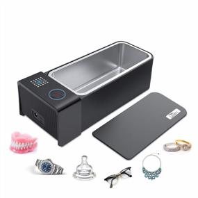 img 4 attached to Ultrasonic Cleaner, Jewelry Cleaner Portable - 600Ml 50KHz Low Noise Ultrasonic Machine For Cleaning Eyeglasses, Ring, Jewelry, Watch Chains, Retainer, Razors, Dentures Combs (UTEN-Black)
